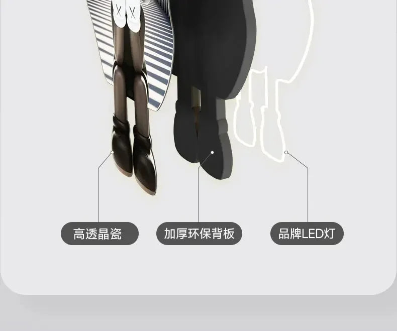 Luxury Minimalist Wall Clock with LED Aesthetic for Living Room Silent Nordic Home Decoration