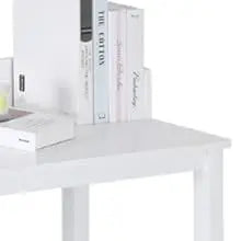 Overbed Table with Wheels for Full/Queen Size Bed Frame Multi-Functional Mobile Computer Desk Standing Workstation Laptop Cart