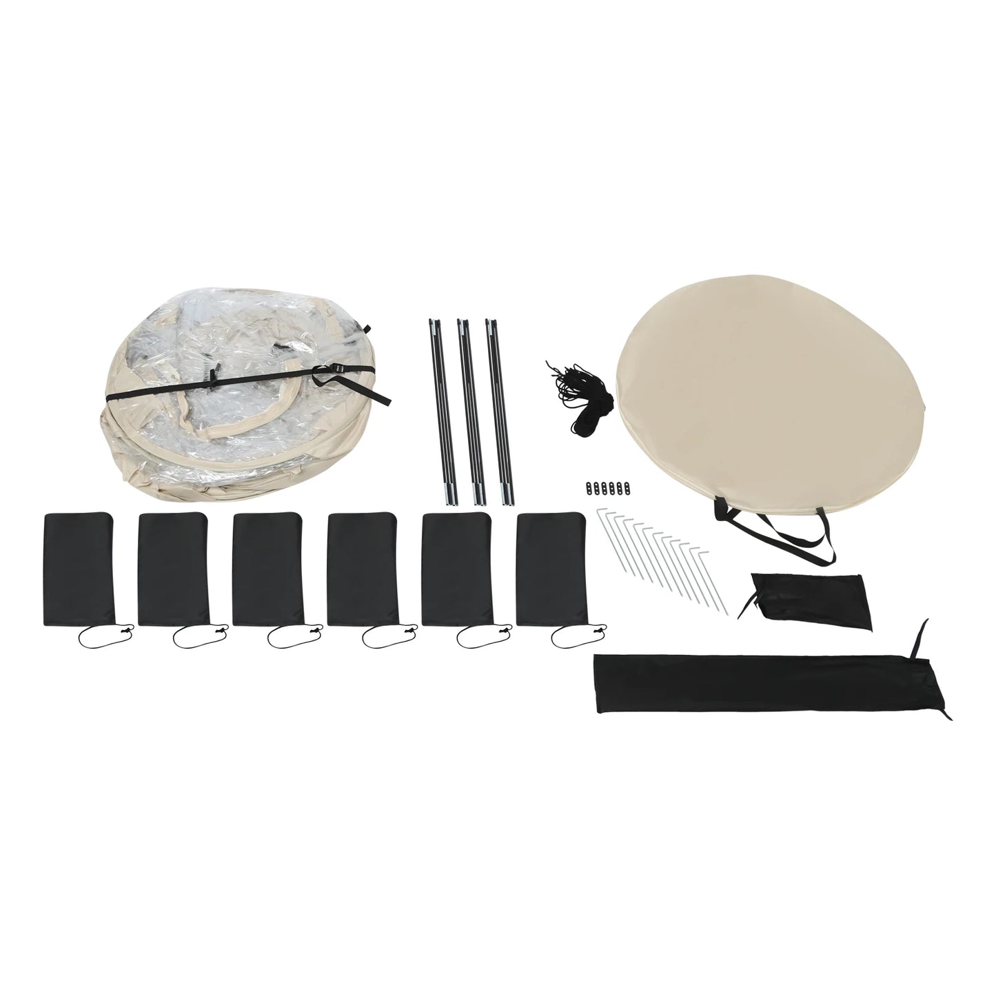 Clear Pop Up Bubble Tent 3x2.05m Outdoor Garden Camping Tent for 3 to 4 People with Glass Fiber Rods