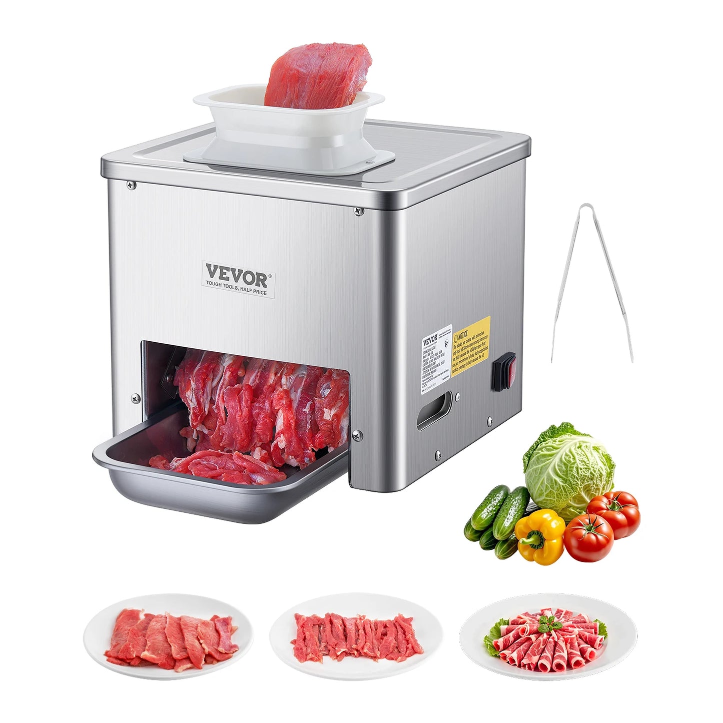 VEVOR Meat Cutter Machine 550W Electric Food Slicer