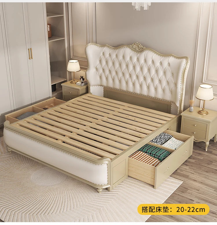 Aesthetic Modern Bed Quilts Vintage Bedroom Luxury Headboard King Size Double Beds Garden Furniture Sets