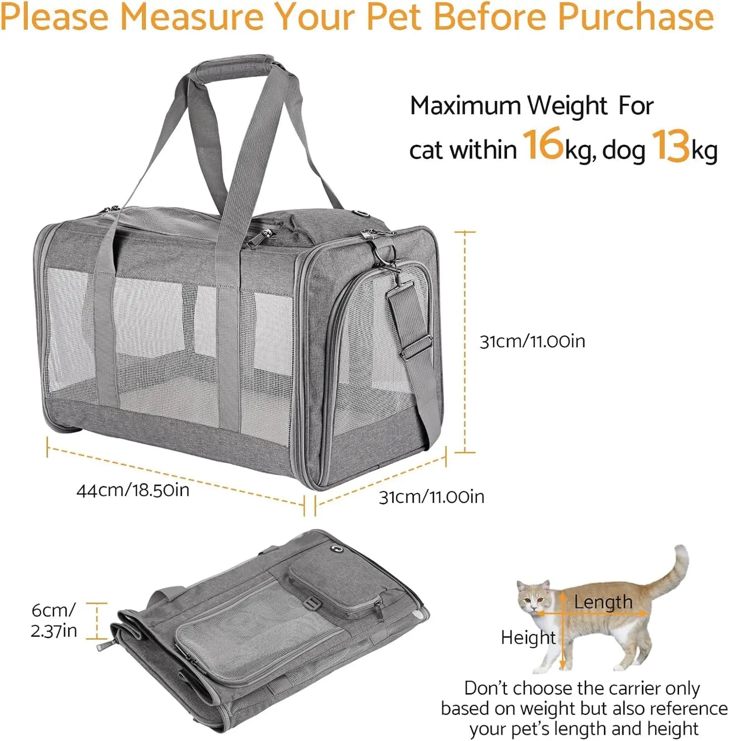 Breed All Breeds Airline Approved Soft Sided Pet Carrier