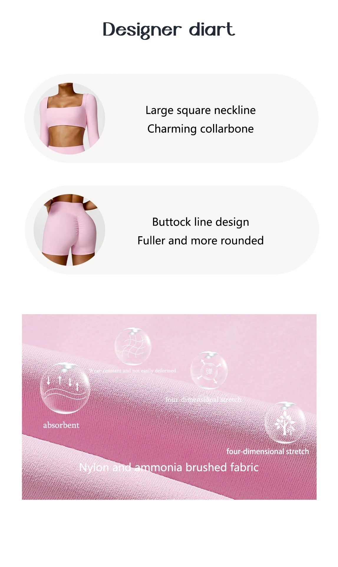 CTENKEVET Women Long Sleeve Yoga Set Quick Dry 2 Piece