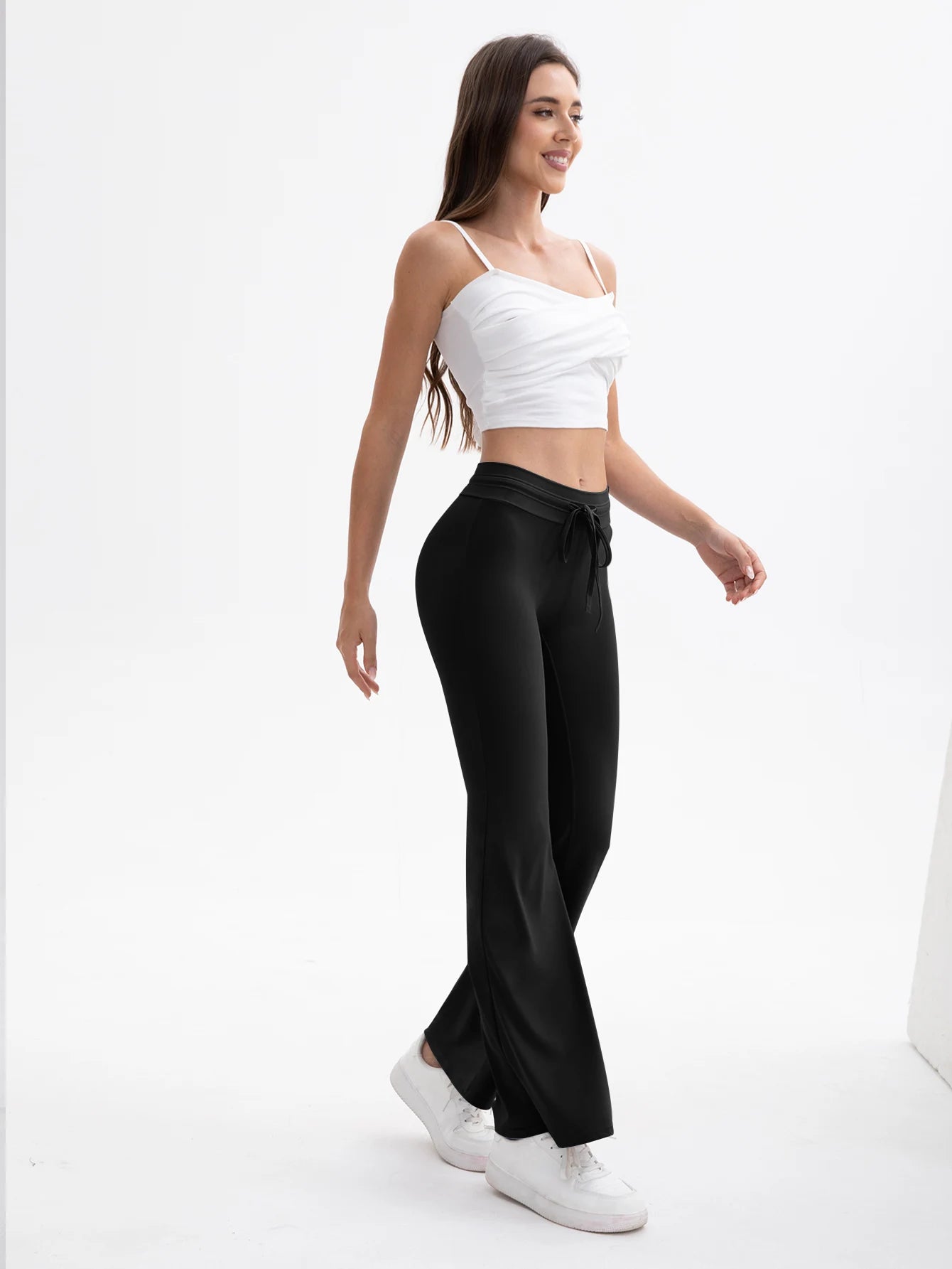 Heart And Home Yoga Flare Leg Pants Set Breathable Flex