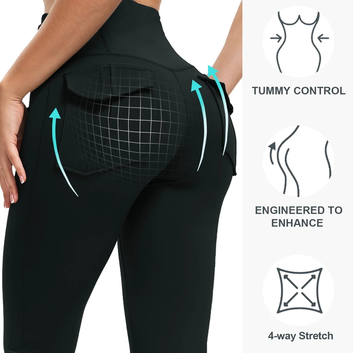 Heart and Home Shop 3 Pack Bootcut Yoga Pants With Pockets