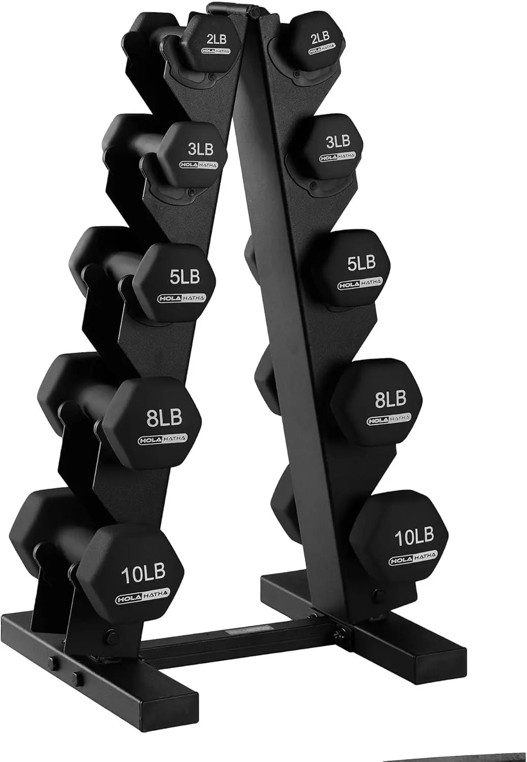 Neoprene Dumbbell Free Hand Weight Set with Rack for Home Exercise and Muscle Toning