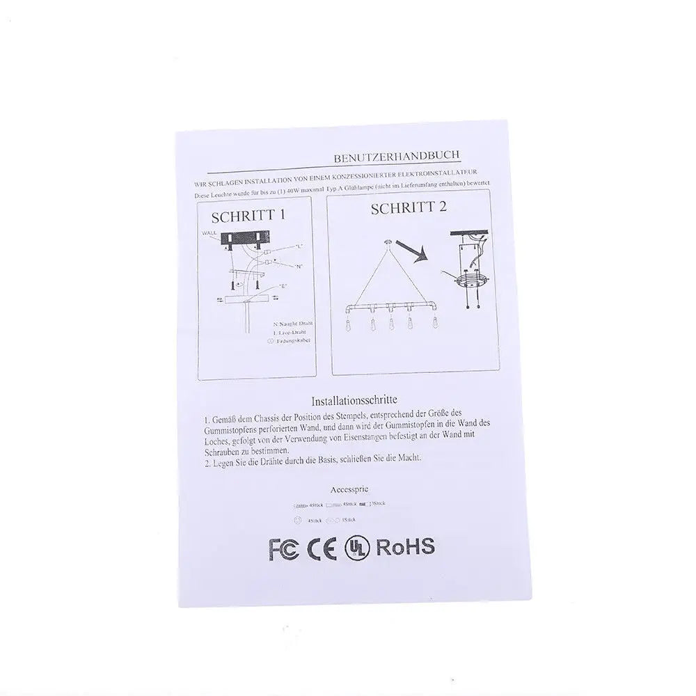 Chandelier Pendant Lamp Ceiling Light Fixture for Home Restaurant and Bar Decoration