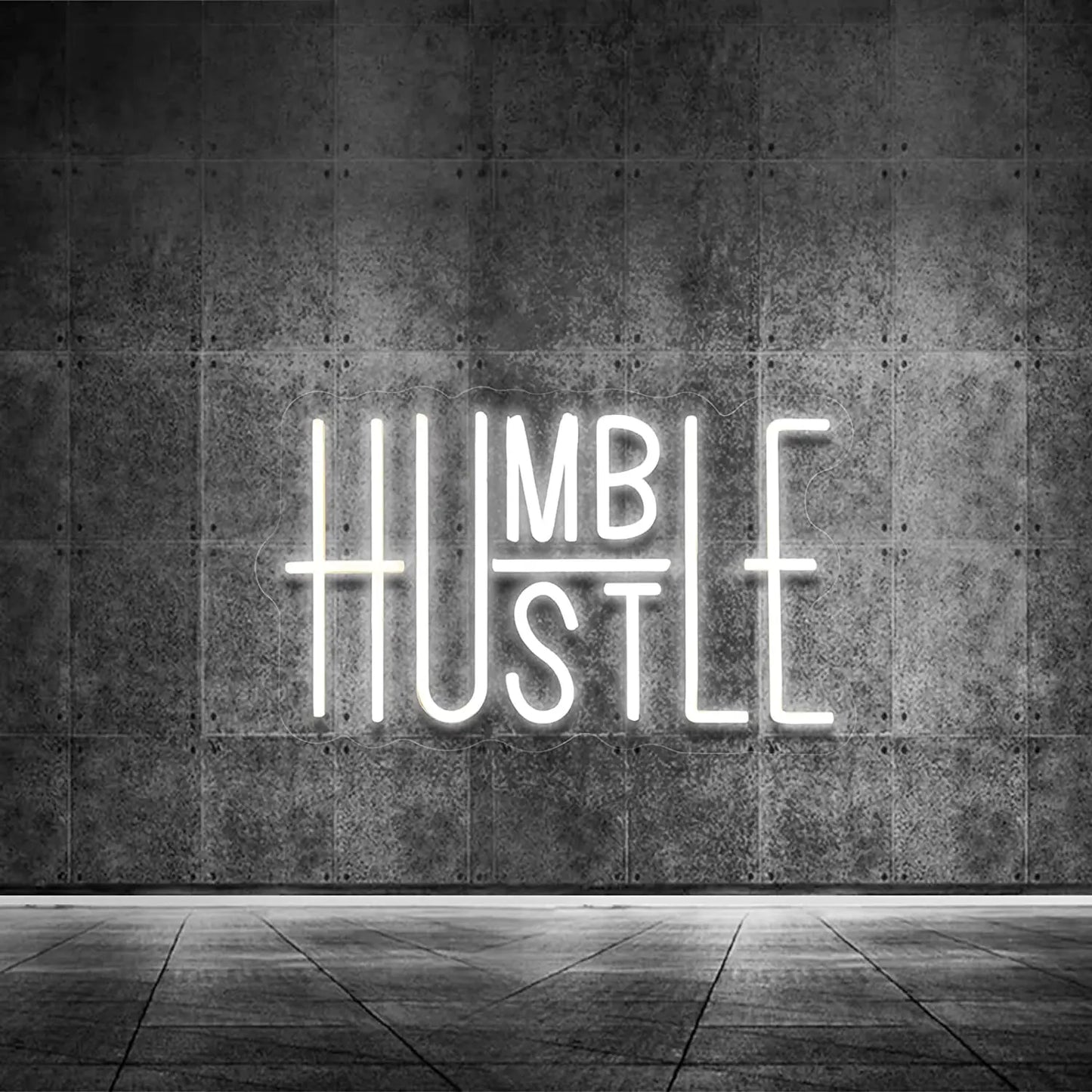 Hign Concerned Humble Hustle LED Neon Sign Wall Decor