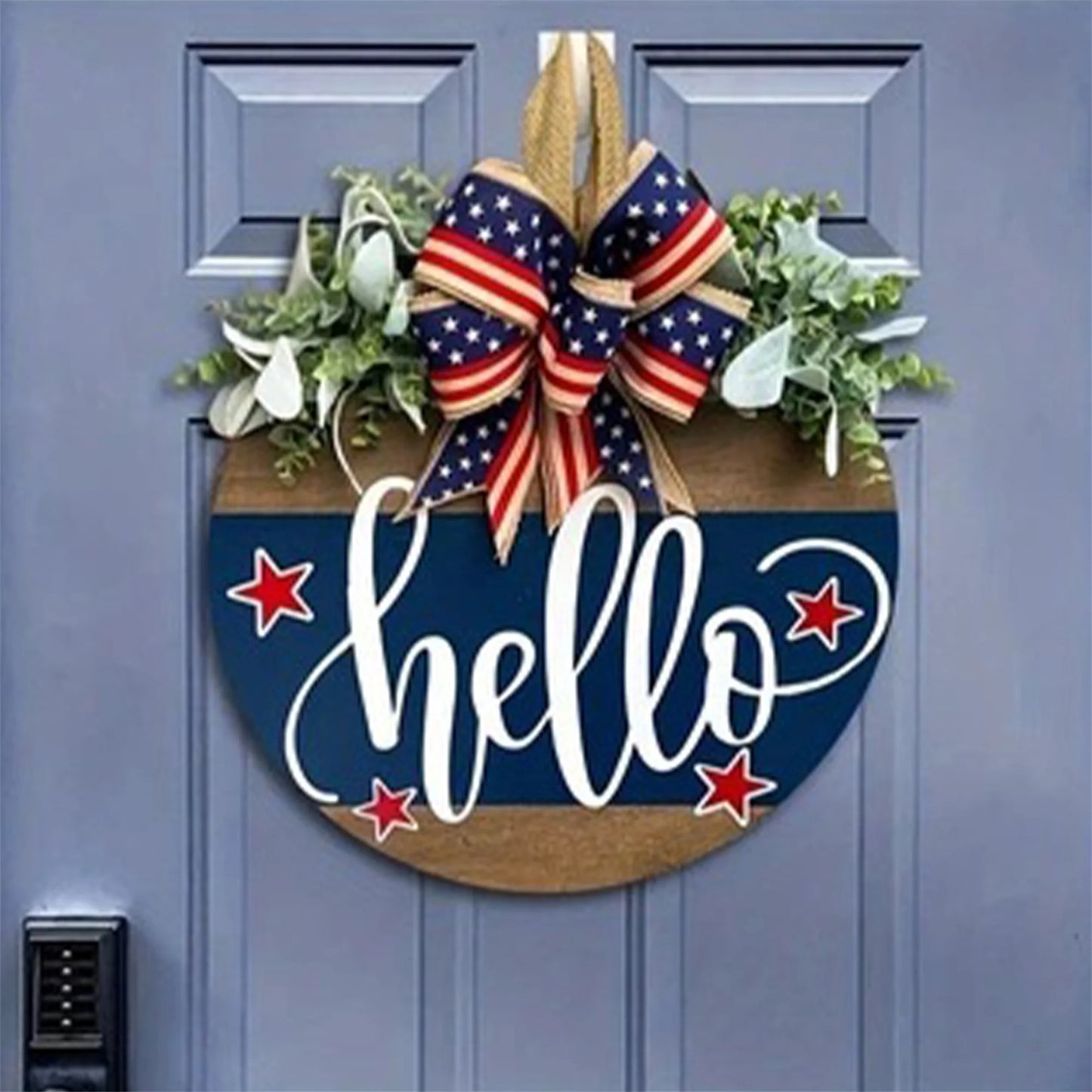 Hign Concerned Patriotic Wooden Welcome Sign For Porch