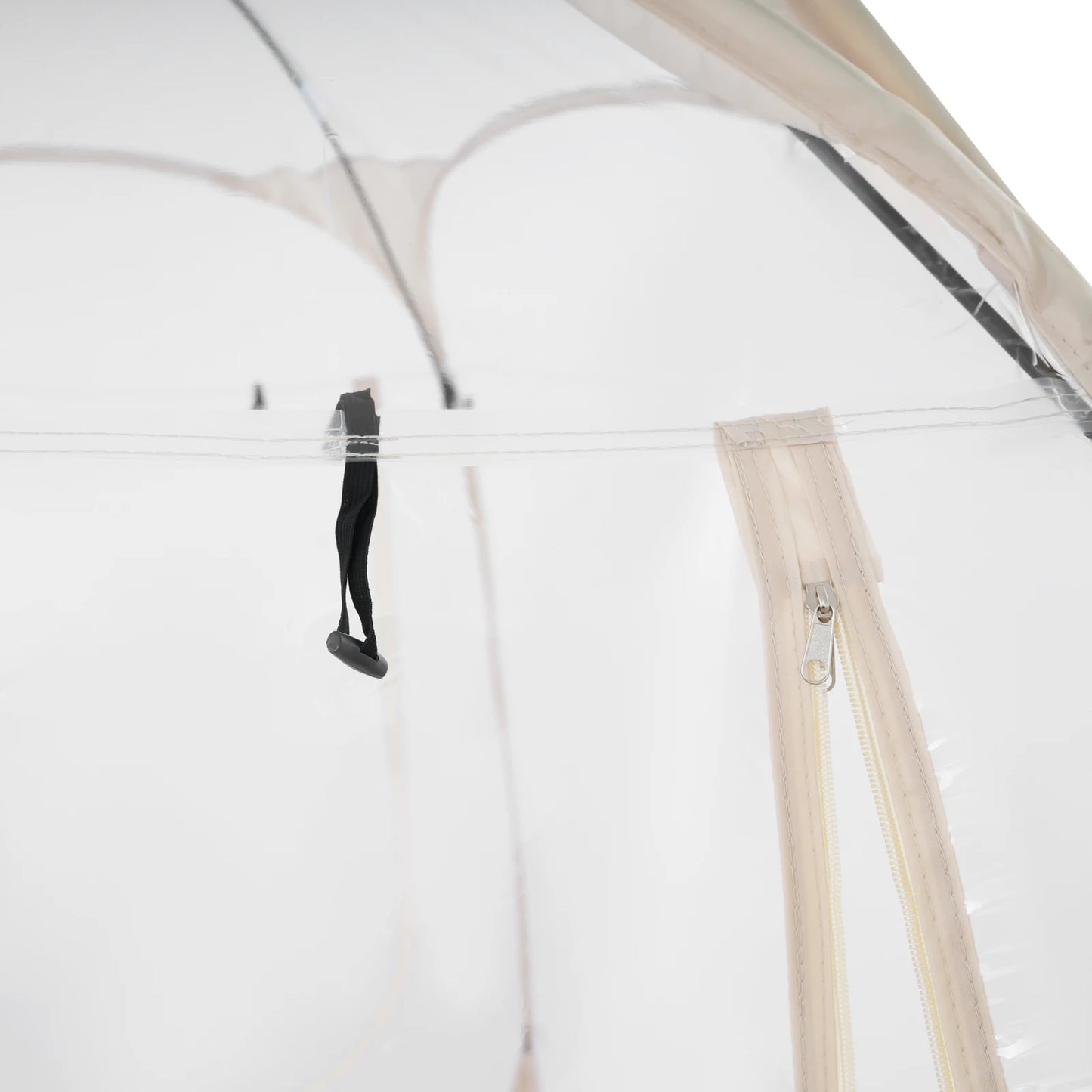 Clear Pop Up Bubble Tent 3x2.05m Outdoor Garden Camping Tent for 3 to 4 People with Glass Fiber Rods