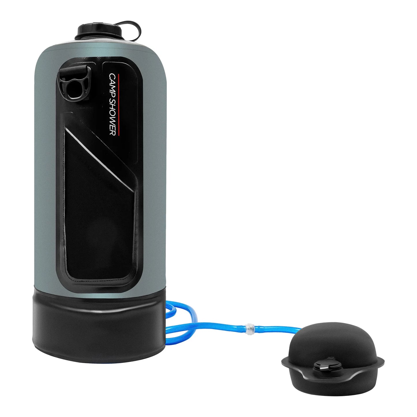 12L Portable Pressure Camp Shower with Detachable Double Shoulder Strap for Hiking and Outdoor Climbing