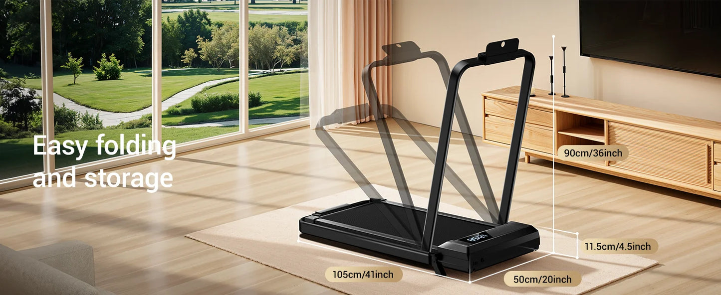 UMAY Walking Pad Treadmill Incline Under Desk Lightweight LED Display Home Office Electric Foldable Monofunctional
