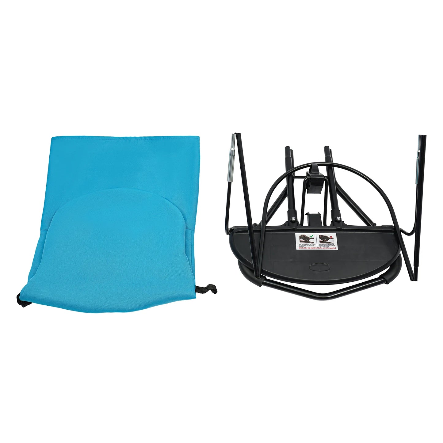 Pet Rocking Chair, Stainless Steel Bracket, Height Adjustable,  Foldable, Portable Puppy Rocker Bed with Anti-slip Pads for Home