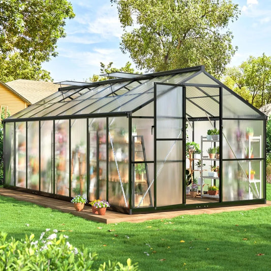 Hign-concerned WKM Greenhouse With Roof Vent Polycarbonate