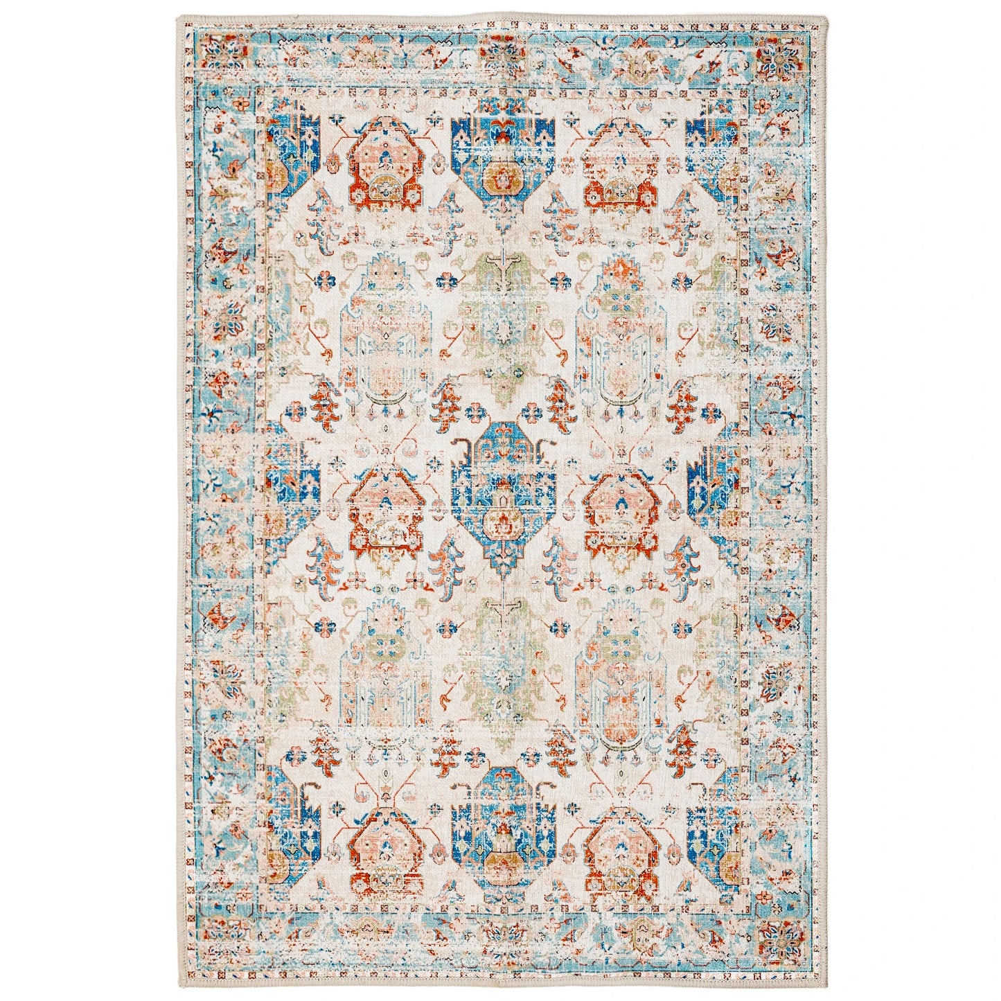 Area Rug Stain Resistant Boho Vintage Distressed Washable Rugs