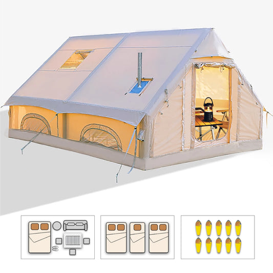 Large Inflatable Tents for Camping With Hand Pump Easy Setup Portable Waterproof Camping Tent