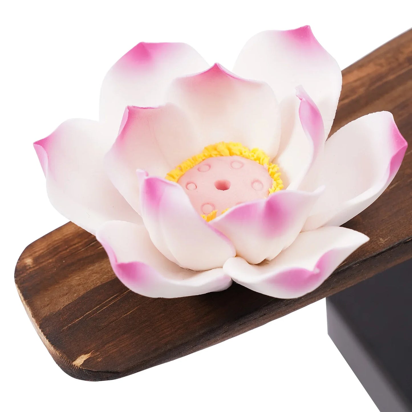 Bymaocar LED Reverse Flow Incense Burner With Blooming Floral & Smoke Waterfall Design, Creative Decor for Living Room & Office