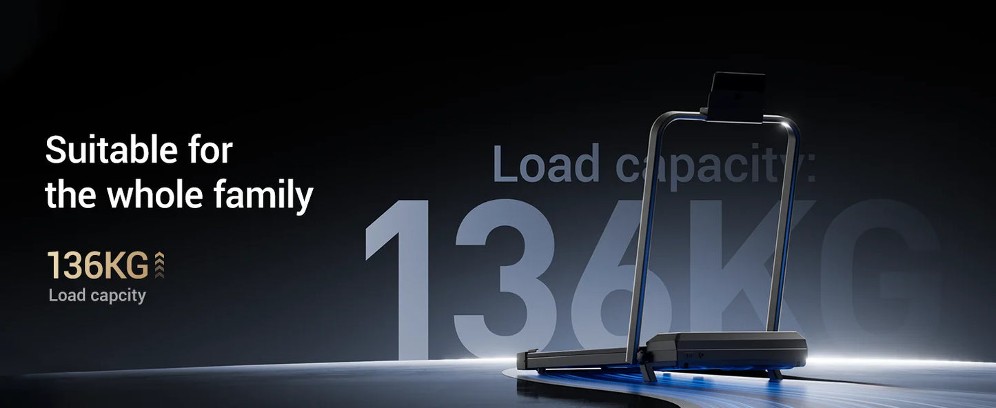 UMAY Walking Pad Treadmill Incline Under Desk Lightweight LED Display Home Office Electric Foldable Monofunctional