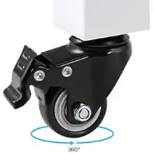 Overbed Table with Wheels for Full/Queen Size Bed Frame Multi-Functional Mobile Computer Desk Standing Workstation Laptop Cart