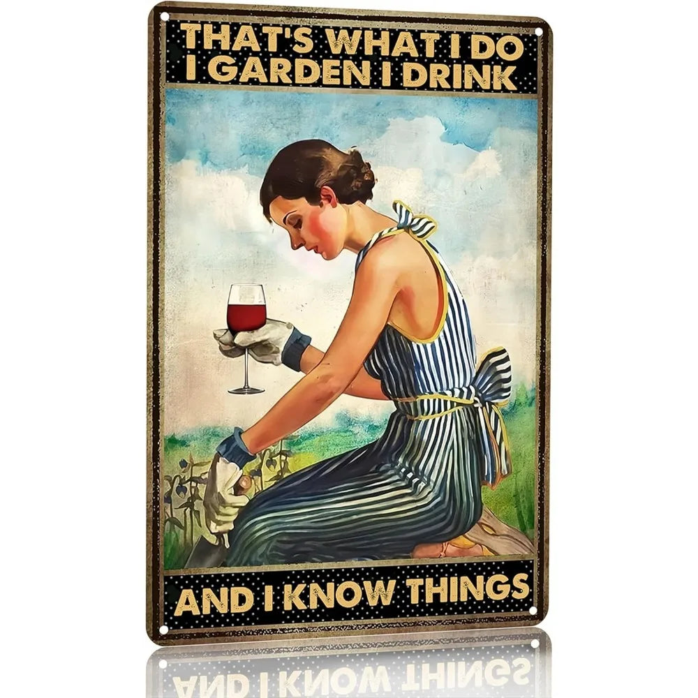 Hign Concerned Vintage Tin Garden Sign For Gardeners