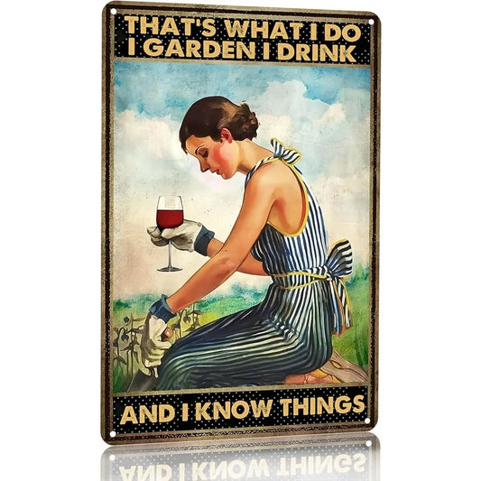 Hign Concerned Vintage Tin Garden Sign For Gardeners