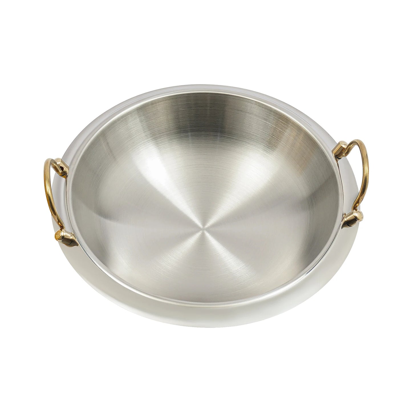 24cm round Stainless Steel Chafing Dish with Lid for Wedding BBQ Party Decoration Kitchen Essential Aluminum Alloy Pot