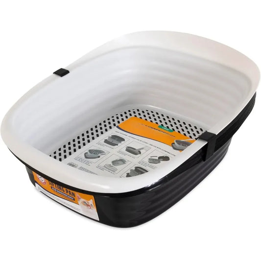 Arm And Hammer Large Sifting Cat Litter Box Scoop Free Tray With Microban Plastic Litter Pan Made In USA