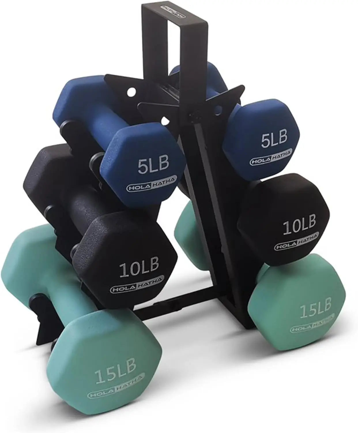 Neoprene Dumbbell Free Hand Weight Set with Rack for Home Exercise and Muscle Toning