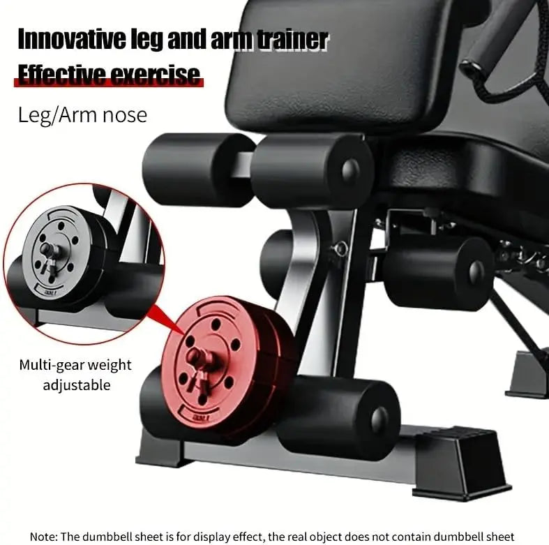 Adjustable 17 in 1 Multifunctional Dumbbell Stool Sit Up Bench with Foldable Backrest 500kg Capacity Home Gym Equipment