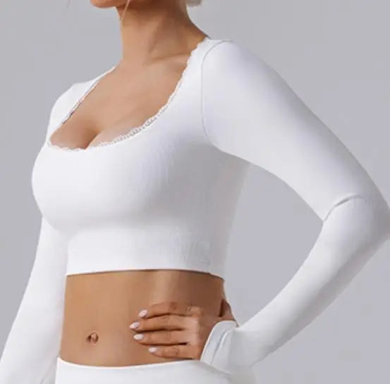 Heart And Home Lace Yoga Set Women Push Up Bra High Waist