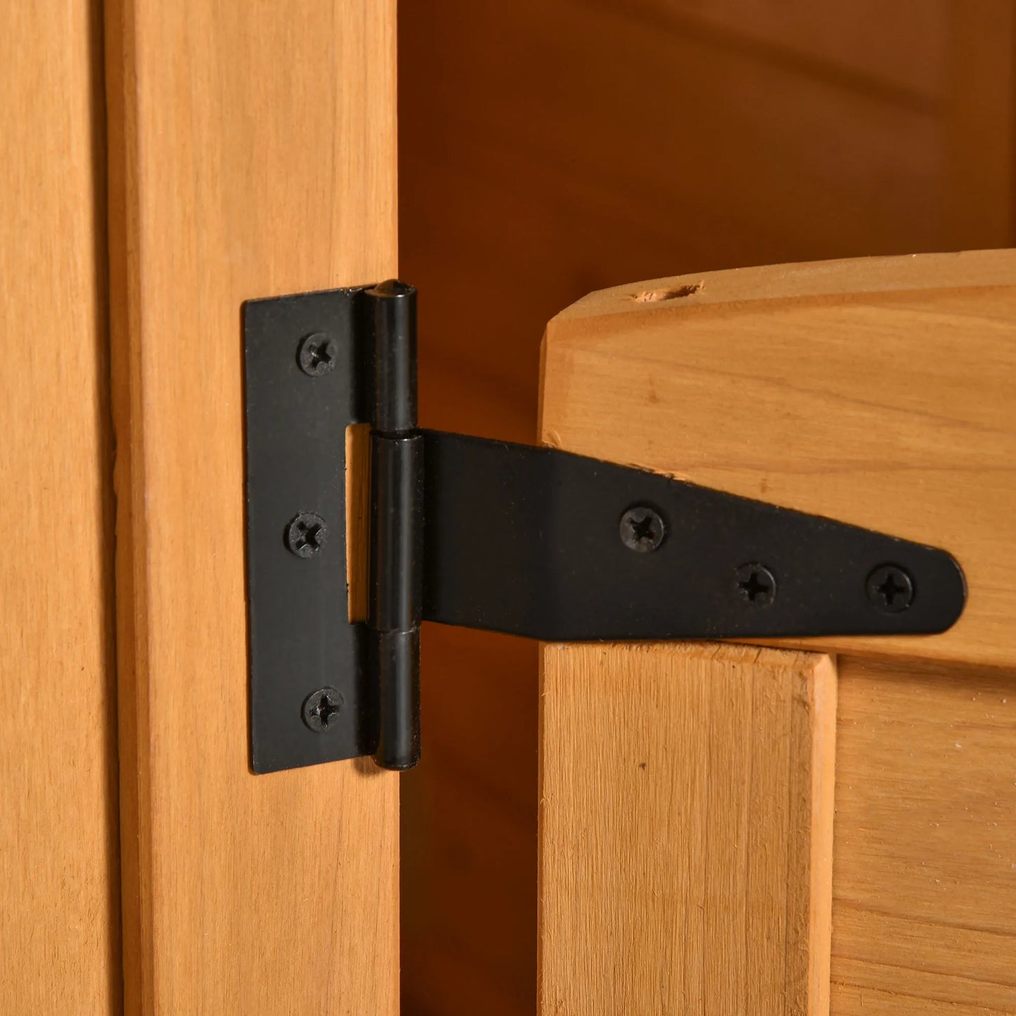 Outsunny Wooden Playhouse for Kids Outdoor with Door and Windows