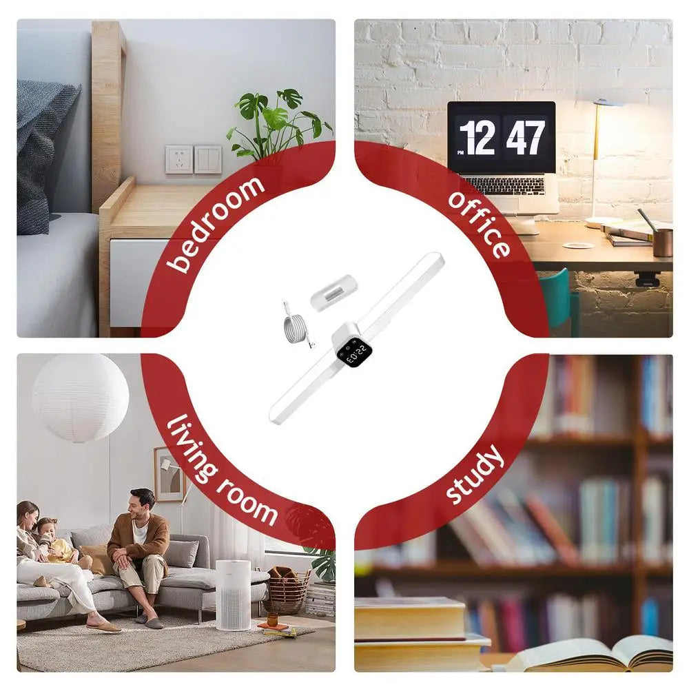 LED under Cabinet Lighting Magnetic Wall Lamp with Clock 3 Color Temperature Kitchen Closet Light Animal Shape Eye-Catching Night Light