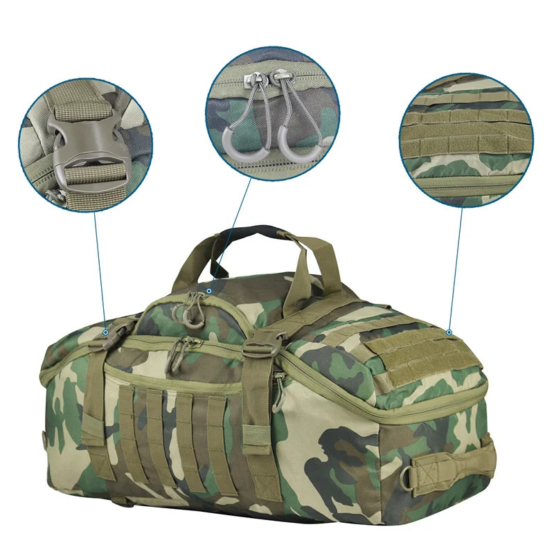 35L 50L 80L Outdoor Mountaineering Molle Tactical Backpack Large Duffel Bag Hiking Camping Travel Bag