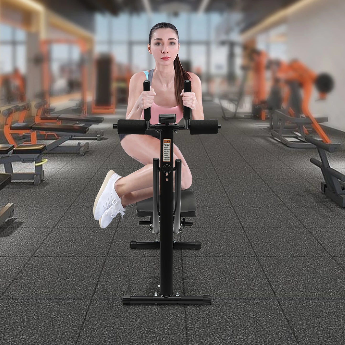 Foldable Ab Roller with LED Display Core Workout Machine Silent Neck Back Shoulder Stress Relief Home Exercise Equipment