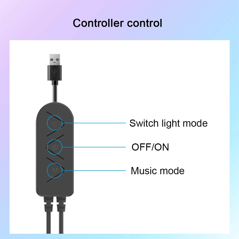LED Atmosphere lights Wiscolor WIFI RGB Bluetooth Connection Lntelligent Software Control Desktop Game Light Decorative Light