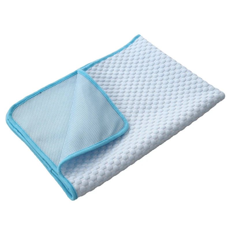 Dog Cooling Mat Summer Pet Cold Bed Cat Sleeping Pad Cool Ice Silk Moisture-proof Mattress Cushion Breathable Ice Pad Blanket