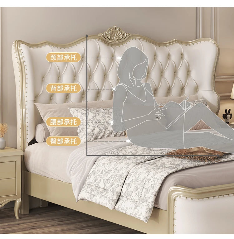 Aesthetic Modern Bed Quilts Vintage Bedroom Luxury Headboard King Size Double Beds Garden Furniture Sets