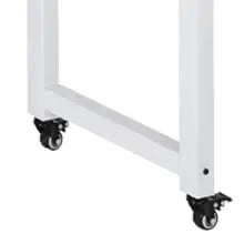 Overbed Table with Wheels for Full/Queen Size Bed Frame Multi-Functional Mobile Computer Desk Standing Workstation Laptop Cart