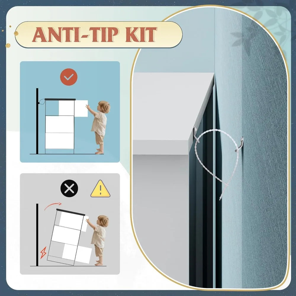 Modern Wood Dresser 6 Drawer Engineered Wood Finish