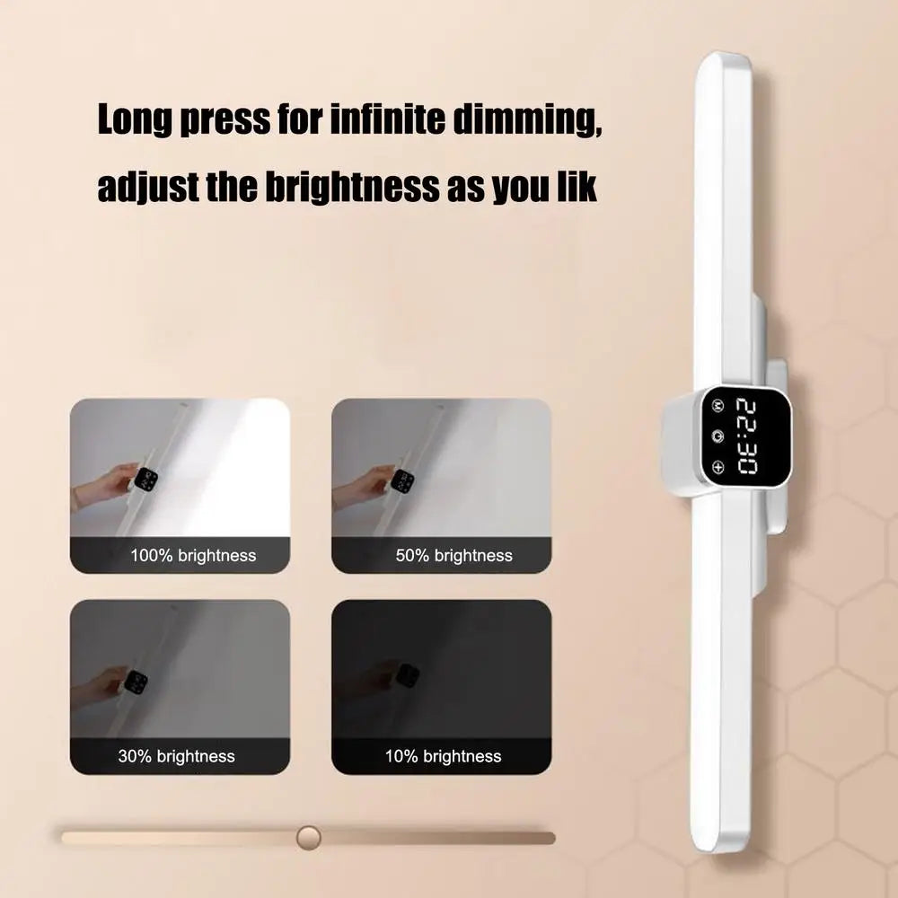 LED under Cabinet Lighting Magnetic Wall Lamp with Clock 3 Color Temperature Kitchen Closet Light Animal Shape Eye-Catching Night Light