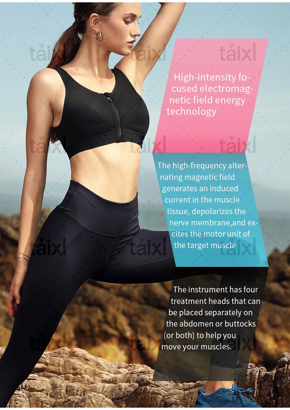 Taixl RF Body Sculpting Machine Muscle Stimulator Fat Burner for Butt And Pelvis with Handle Free Delivery