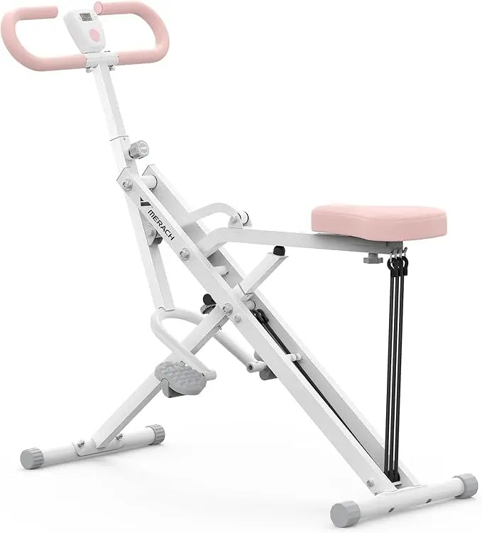 MERACH 2 in 1 Squat Rowing Machine Easy Setup Foldable