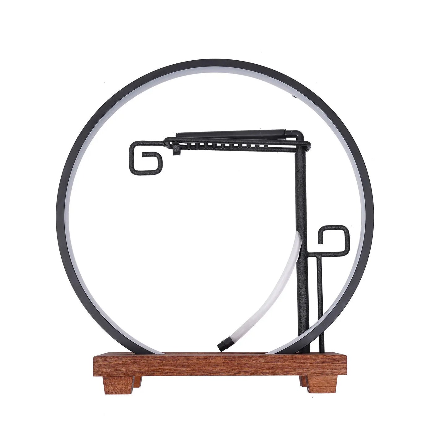 Indoor Desktop Water Fountain with Atomizer and LED Light Resin Waterfall Table Decor