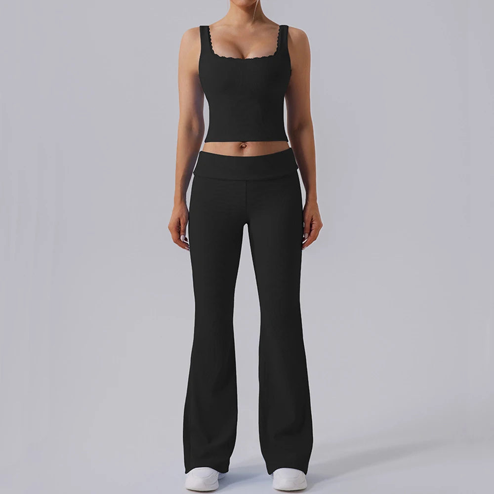 CEODOGGCN Yoga Set Women Push Up Bra High Waist Leggings