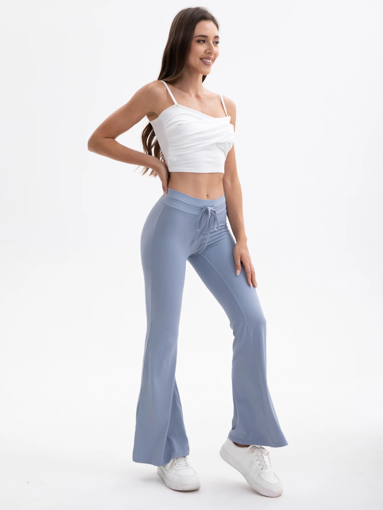 Heart And Home Yoga Flare Leg Pants Set Breathable Flex