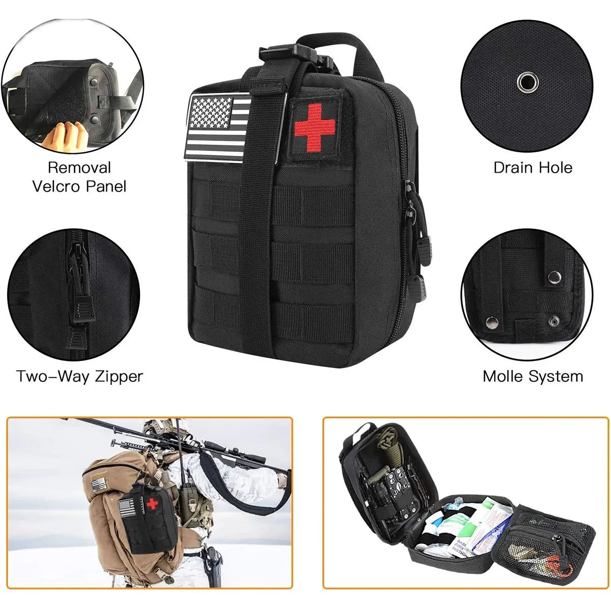 Multifunctional Camping Survival Tool Set Emergency Outdoor Supplies First Aid Kit Self Defense Equipment for Adventures