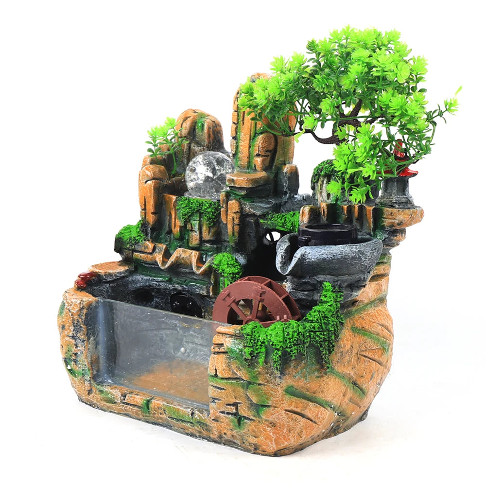 Hign Concerned Resin Tabletop Fountain Landscape Decor