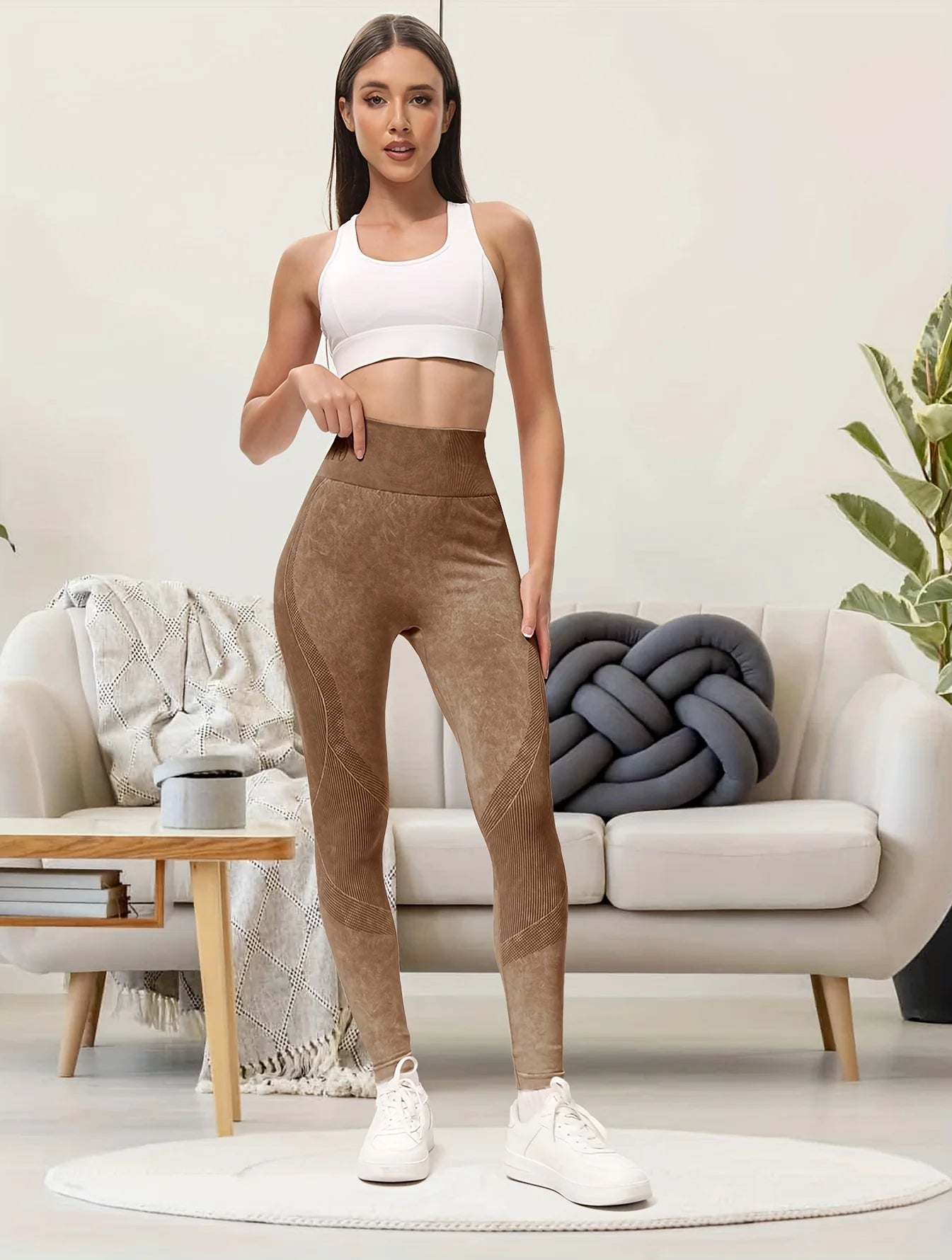 Heart And Home Womens High Waisted Butt Lifting Leggings