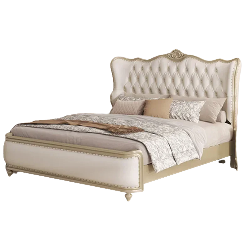 Aesthetic Modern Bed Quilts Vintage Bedroom Luxury Headboard King Size Double Beds Garden Furniture Sets
