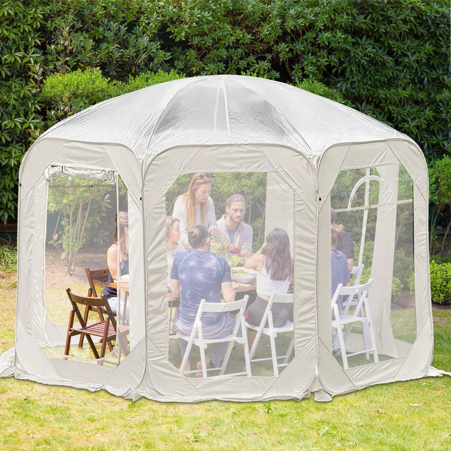 Portable Folding Transparent Tent Starry Sky Bubble House for Camping Waterproof Outdoor Shade Shelter for 5 to 8 People